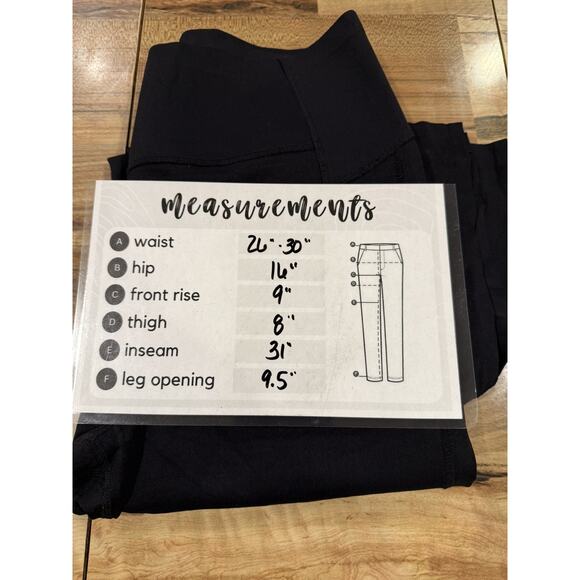 Fanka Flare Black Leggings Womens Sz L Lift and Curve Sculpting Athleticwear Gym - Picture 7 of 11